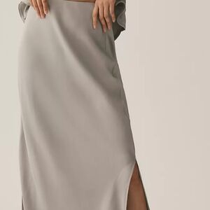 anthropologie The Tilda Maxi Slip Skirt: Side-Slit Edition XL